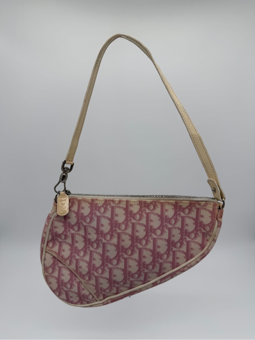 Dior Pink Monogram Saddle Shoulder Bag